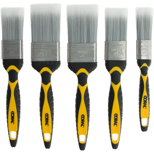 CORAL SHURGLIDE SYNTHETIC PAINT BRUSH SET 5PC
